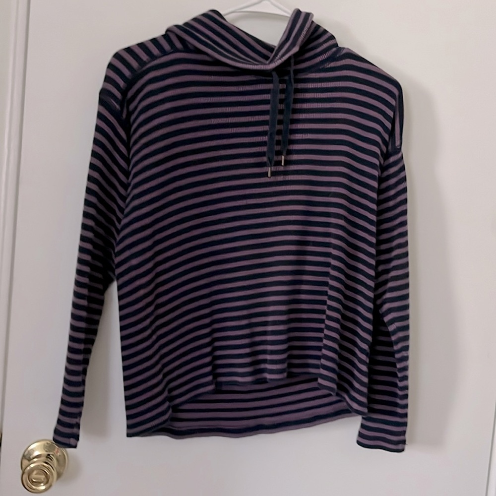 Purple and black striped Turtle neck